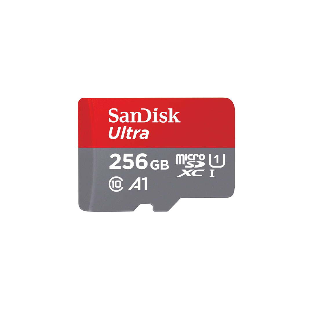 سانديسك الترا 256 جيجا microSDXC UHS-I، 150 ميجابايت/ثانية R، بطاقة ذاكرة سانديسك الترا 256 جيجا microSDXC UHS-I، 150 ميجابايت/ثانية R، بطاقة ذاكرة